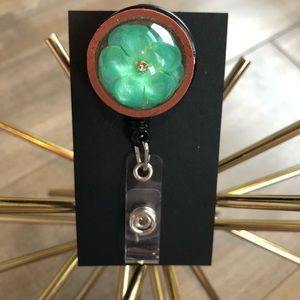 Retractable Nametag Badge Holder Lanyard Handmade